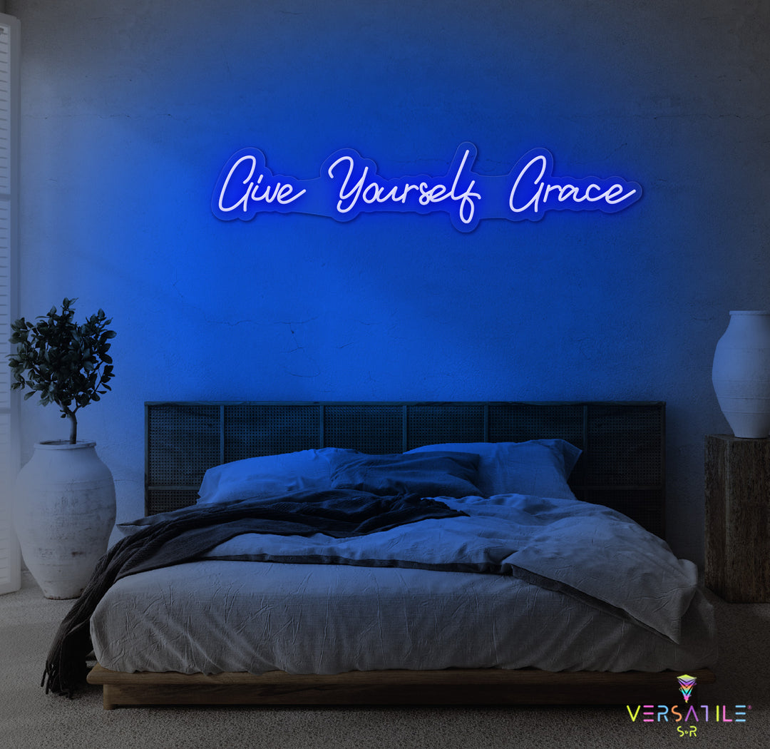 Give Yourself Grace Neon Sign