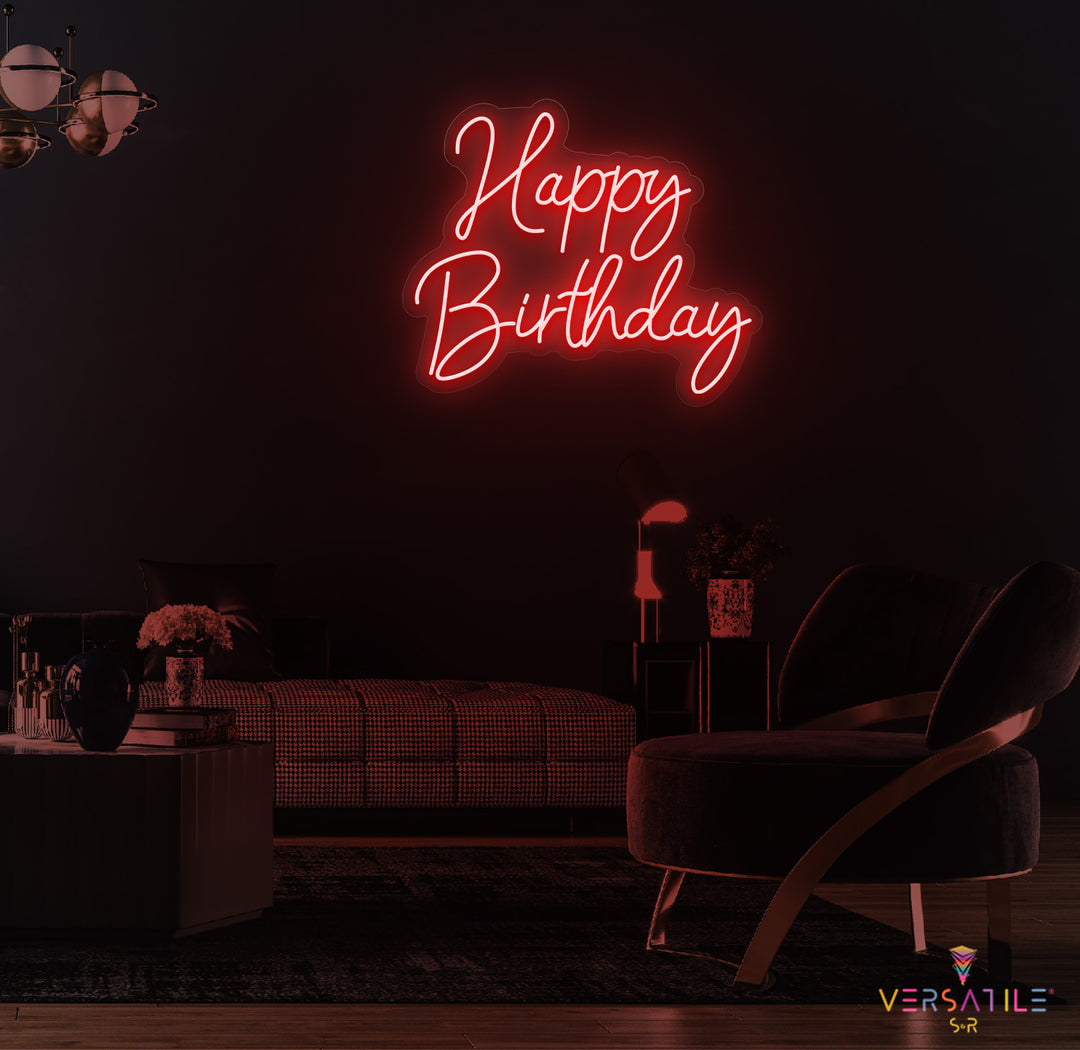 Happy Birthday Neon Sign
