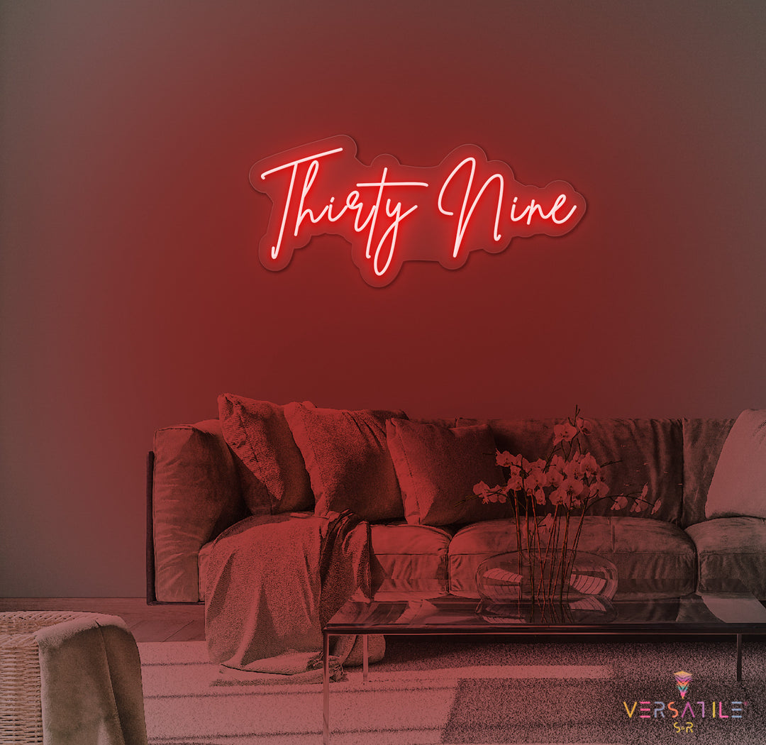 Thirty Nine Birthday Neon Sign