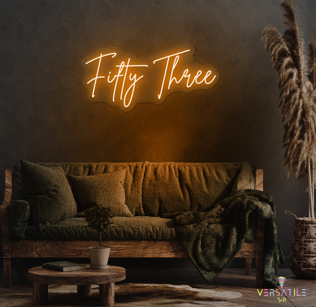 Fifty Three Birthday Neon Sign