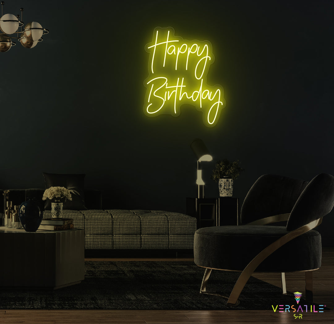 Happy Birthday Neon Sign