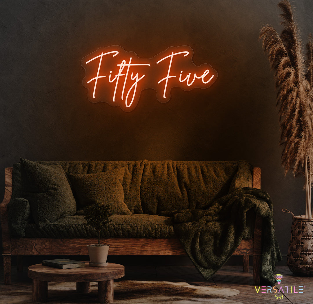 Fifty Five Birthday Neon Sign
