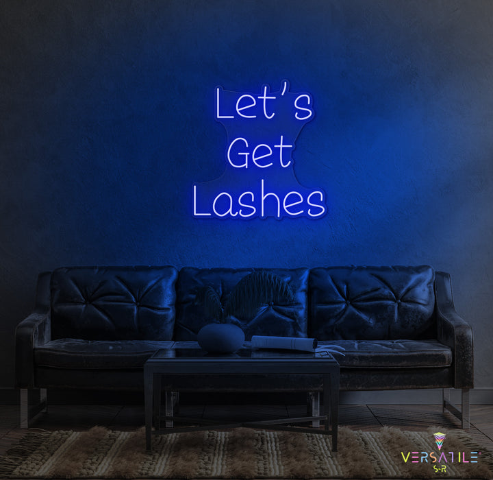 Let's Gets Lashes Neon Sign