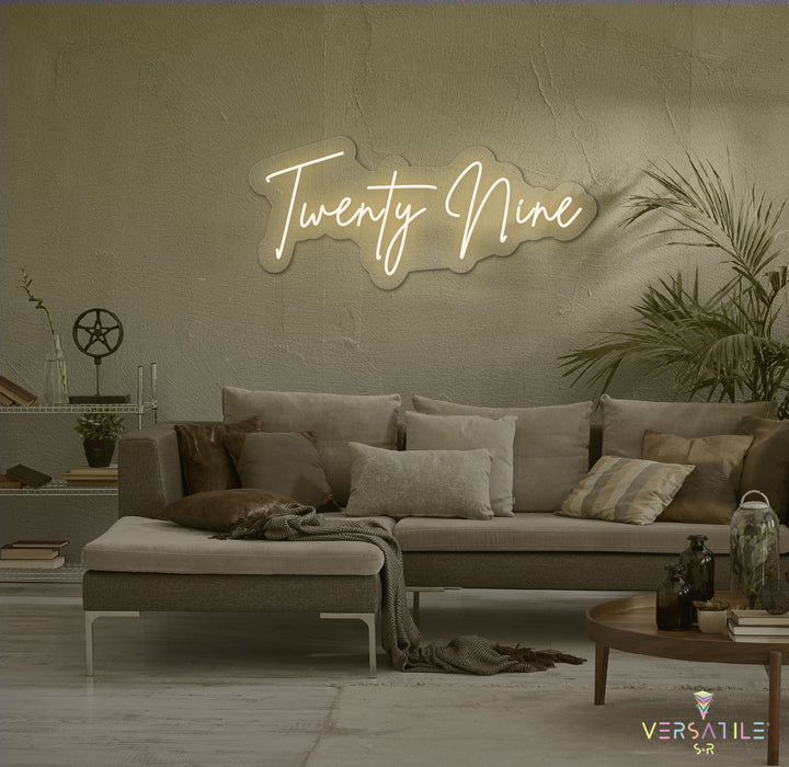 Twenty Nine Birthday Neon Sign