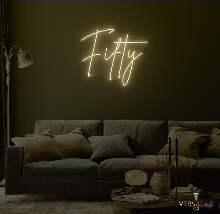 Fifty Birthday Neon Sign