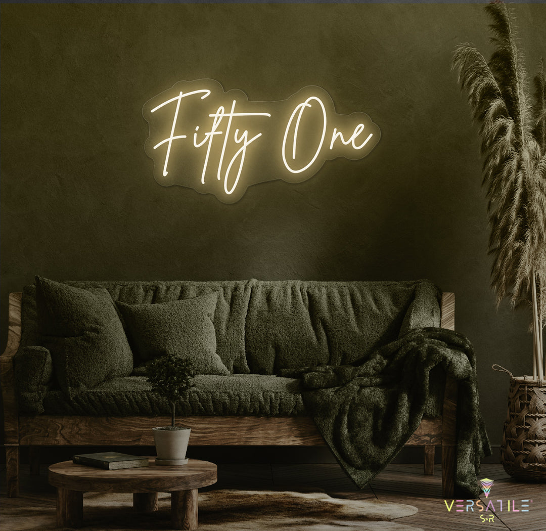Fifty One Birthday Neon Sign