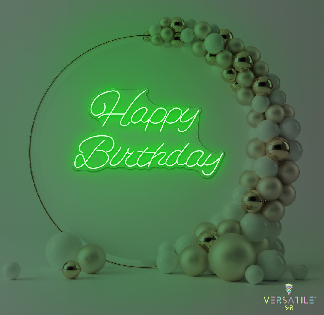 Happy Birthday Neon Sign