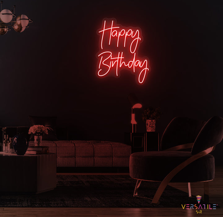 Happy Birthday Neon Sign