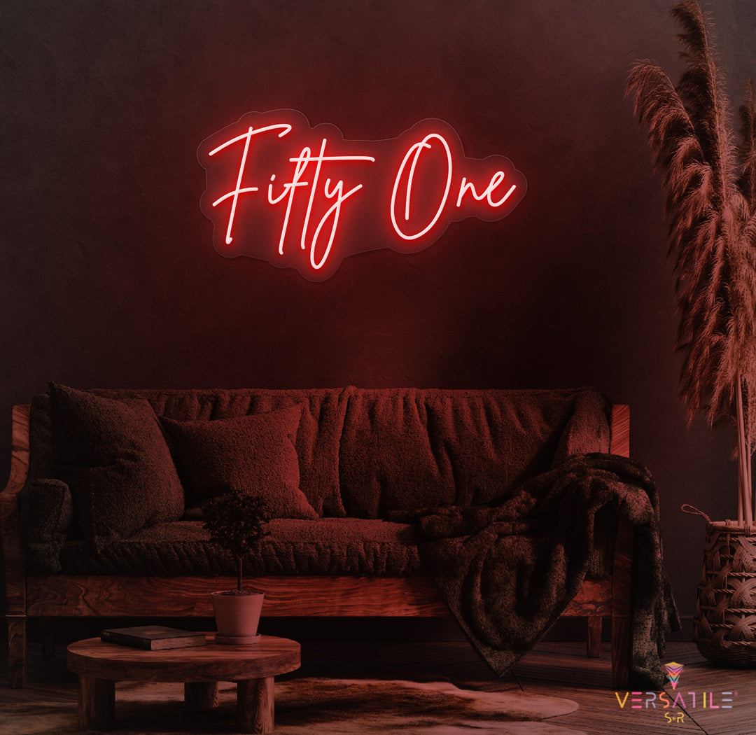 Fifty One Birthday Neon Sign