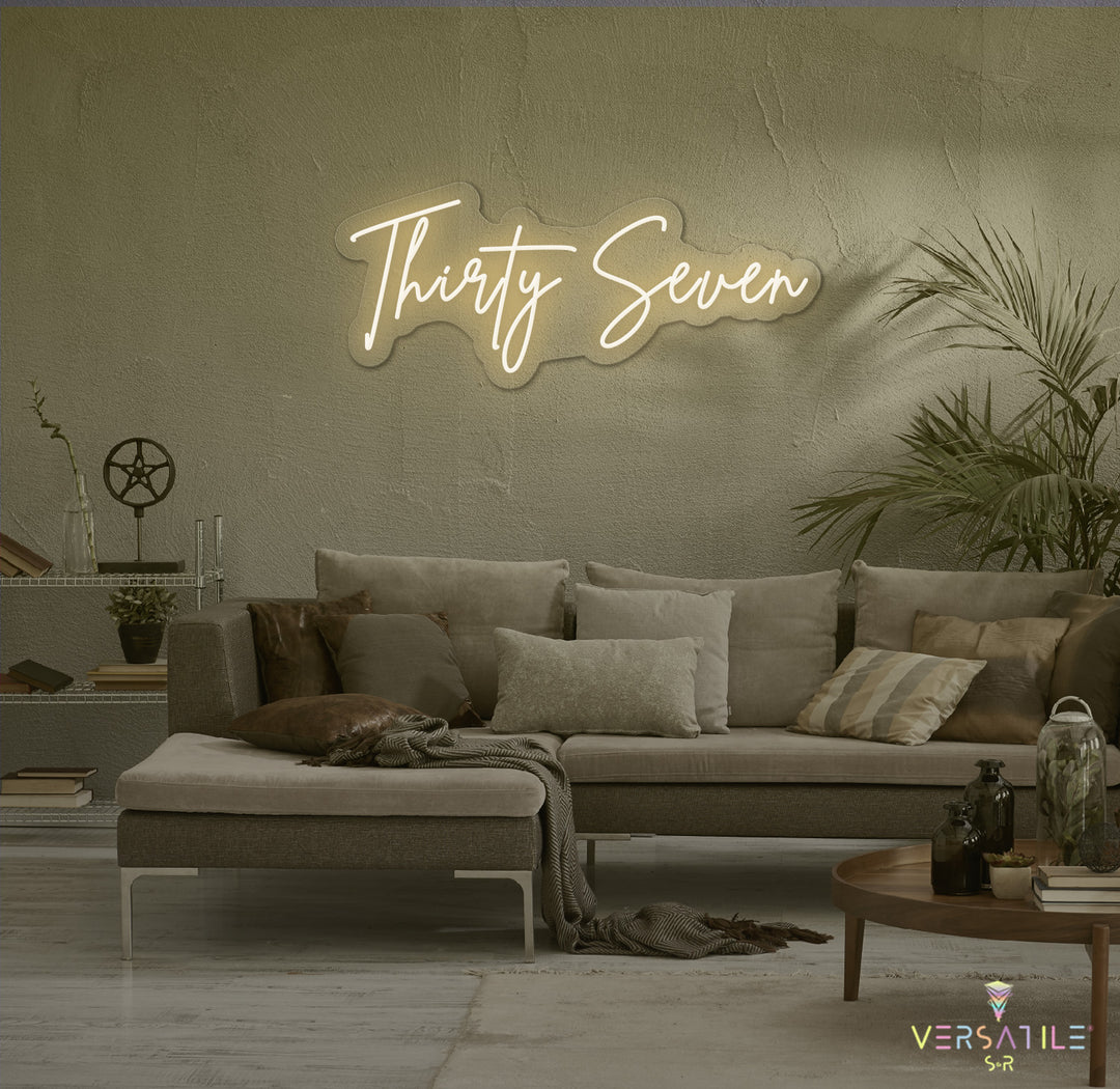 Thirty Seven Birthday Neon Sign