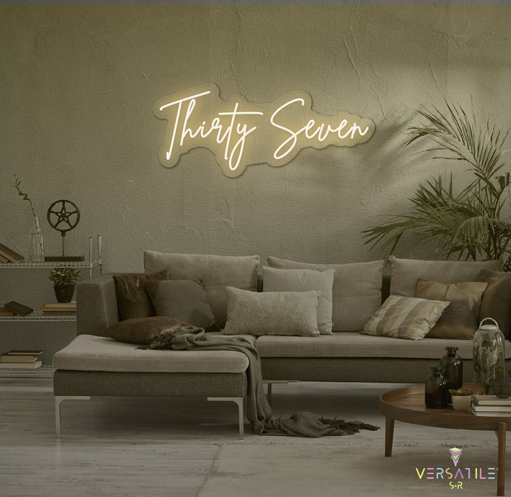 Thirty Seven Birthday Neon Sign