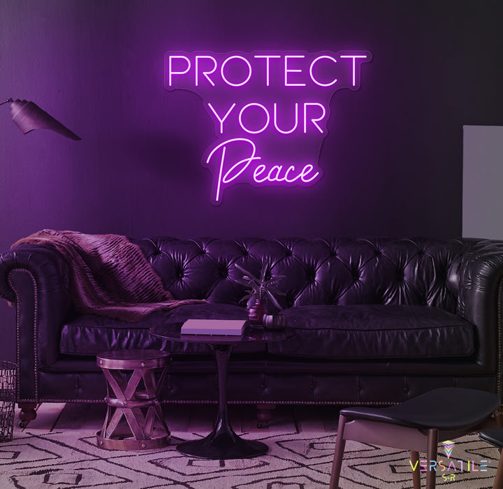 Protect Your Peace Neon Sign