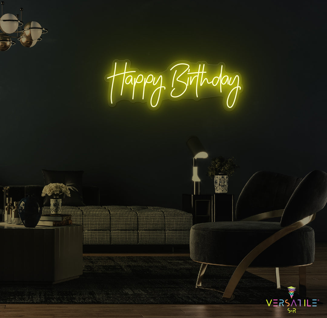 Happy Birthday Neon Sign