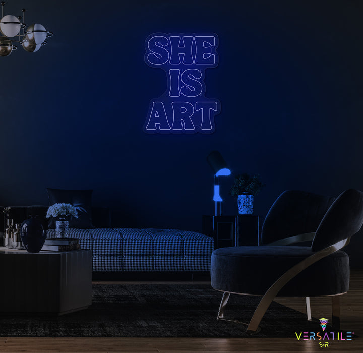 She Is Art Neon Sign