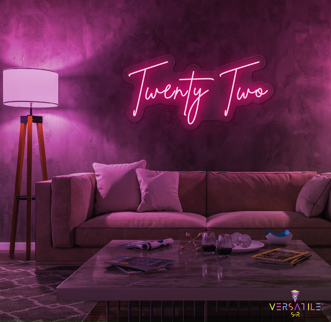 Twenty Two Birthday Neon Sign