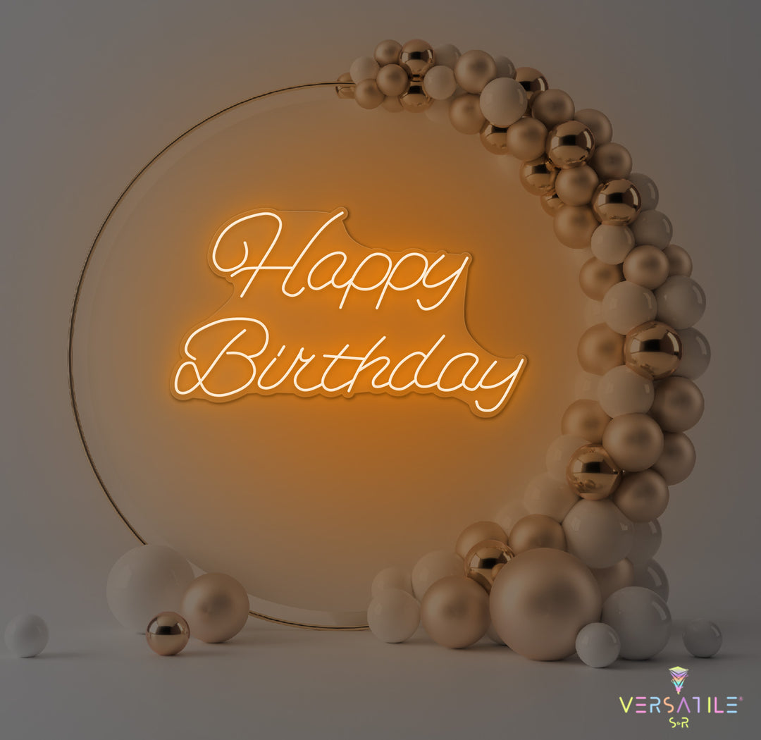 Happy Birthday Neon Sign