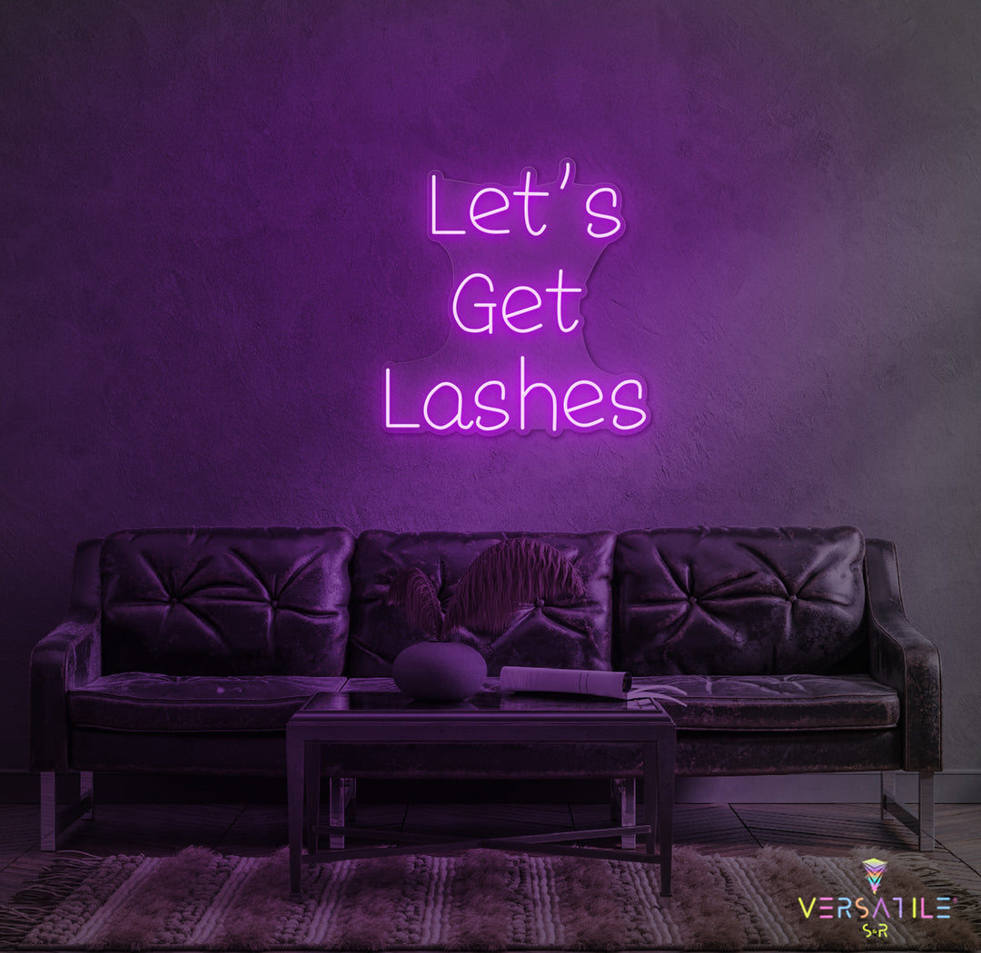 Let's Gets Lashes Neon Sign