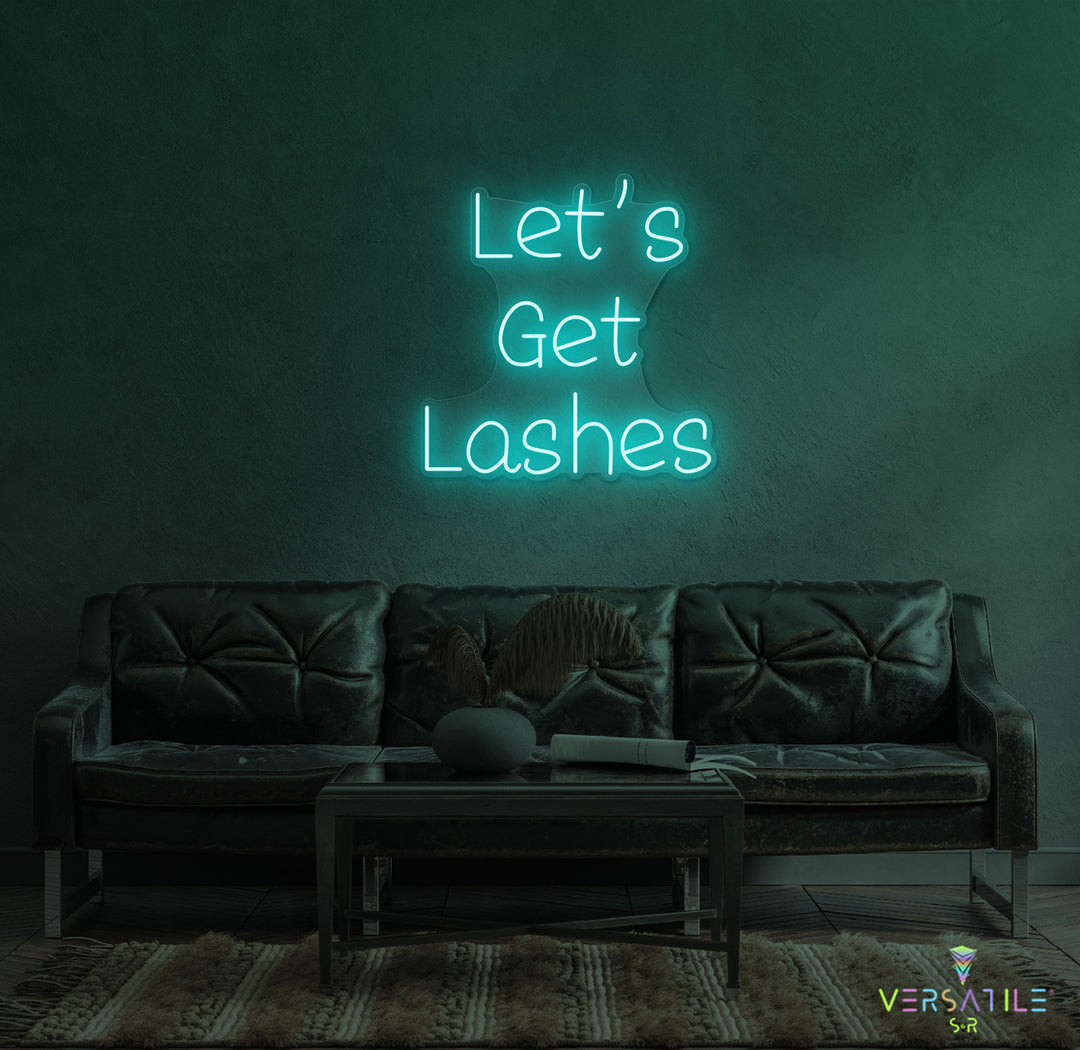 Let's Gets Lashes Neon Sign