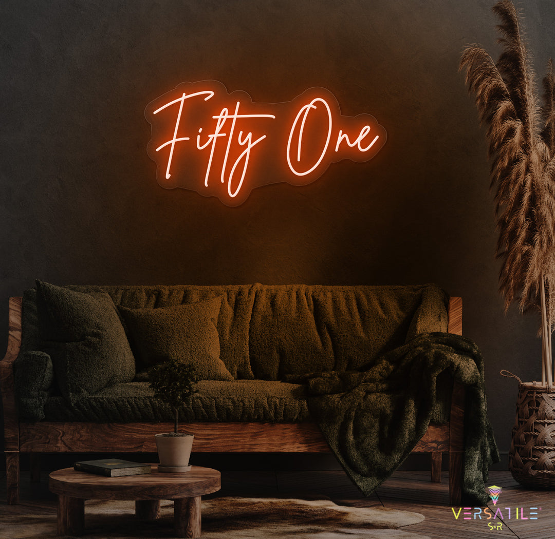 Fifty One Birthday Neon Sign