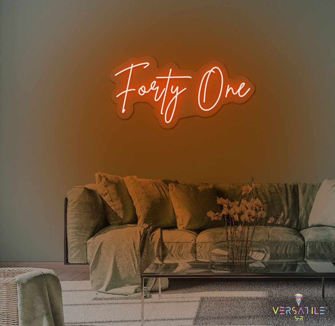 Forty One Birthday Neon Sign