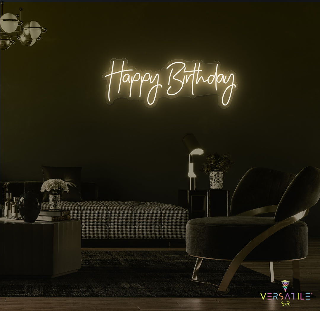 Happy Birthday Neon Sign