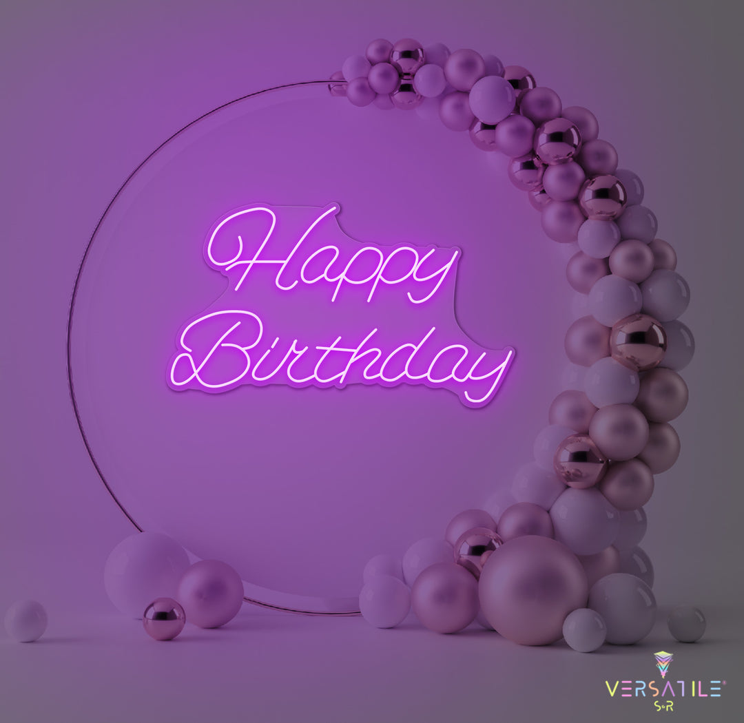 Happy Birthday Neon Sign