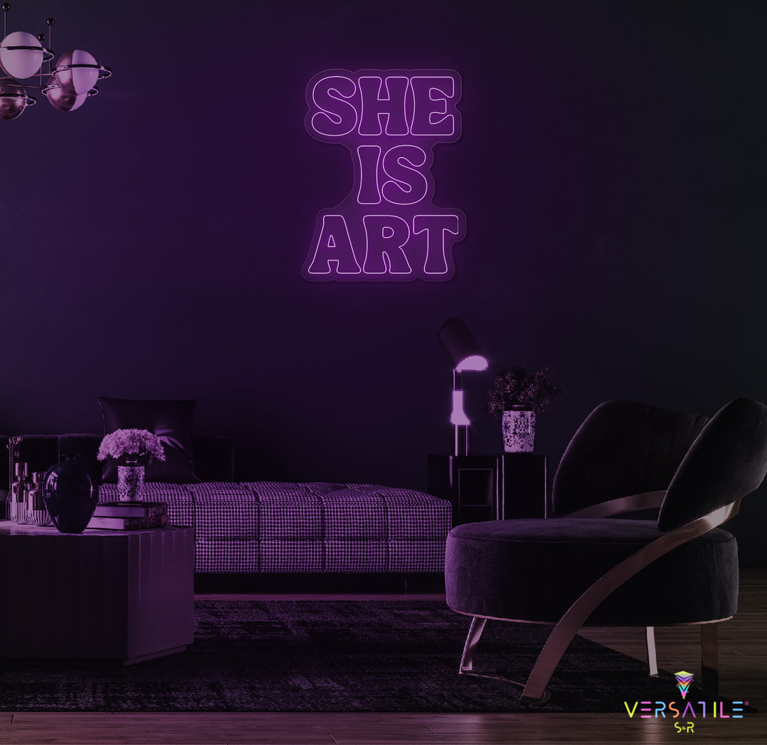 She Is Art Neon Sign