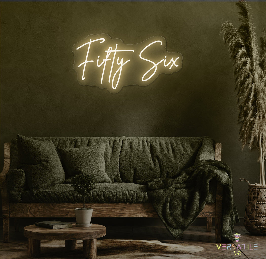 Fifty Six Birthday Neon Sign