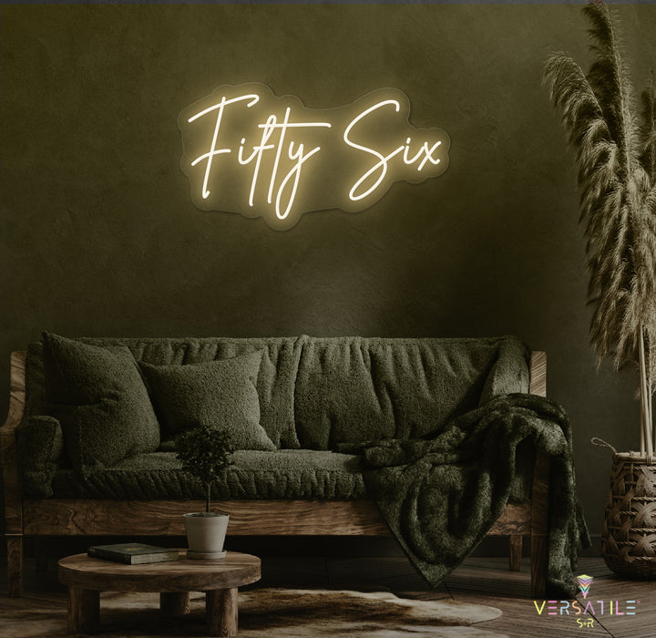 Fifty Six Birthday Neon Sign