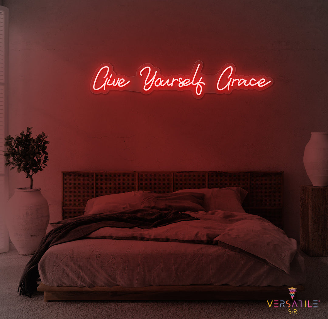 Give Yourself Grace Neon Sign