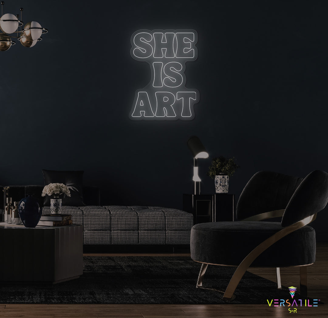 She Is Art Neon Sign