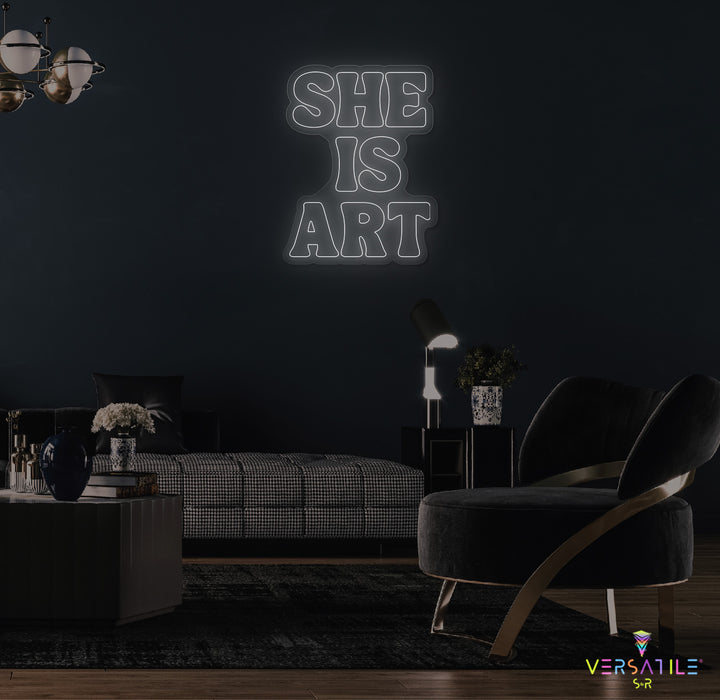 She Is Art Neon Sign