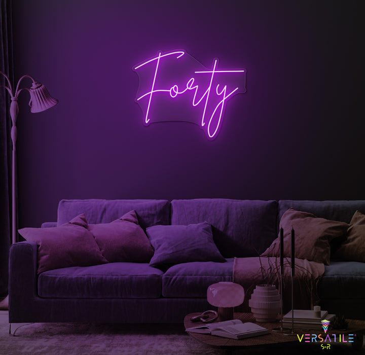 Forty Birthday Neon Sign