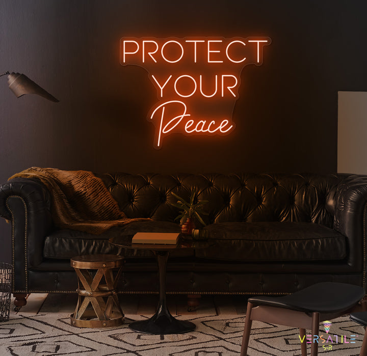 Protect Your Peace Neon Sign