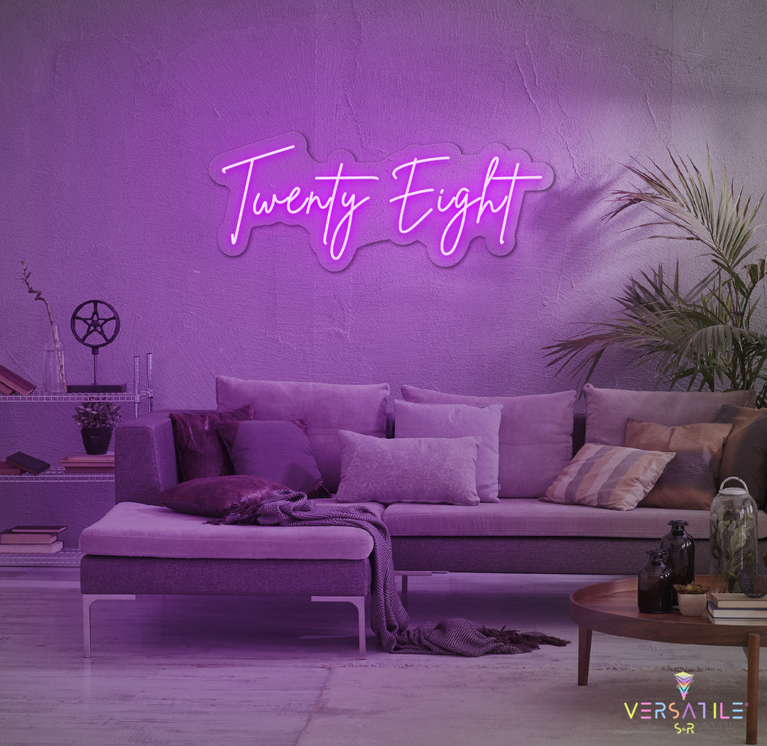 Twenty Eight Birthday Neon Sign