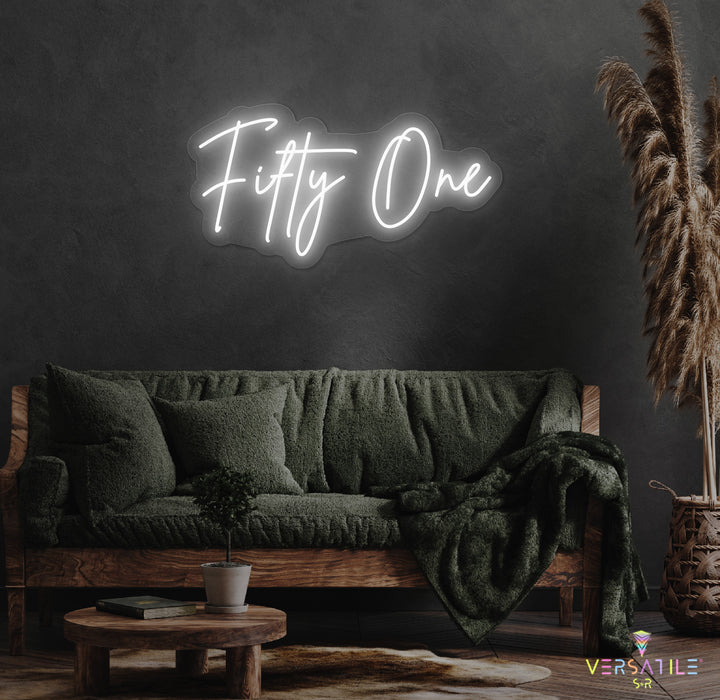 Fifty One Birthday Neon Sign