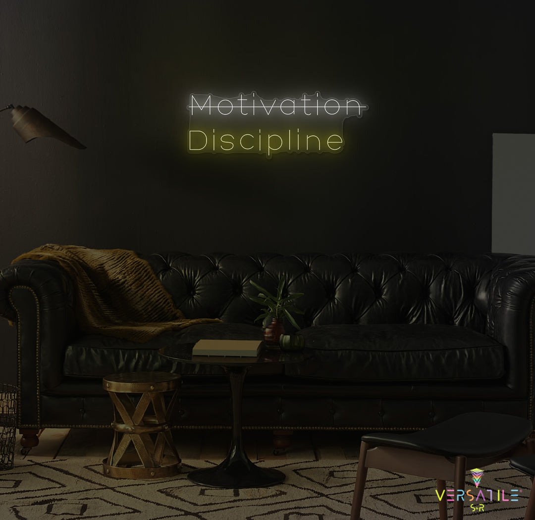 Motivation, Discipline Neon Sign