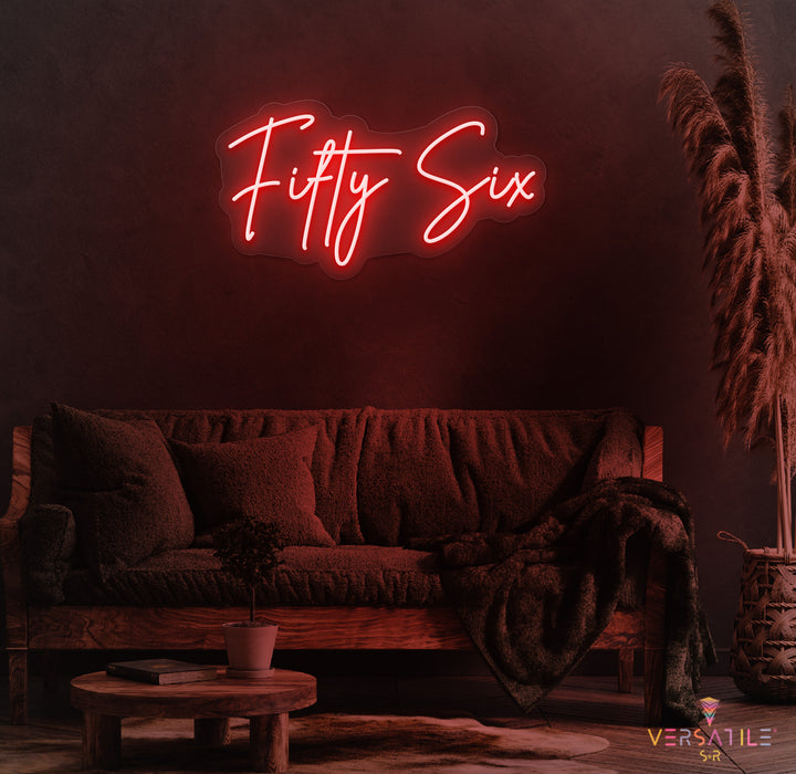 Fifty Six Birthday Neon Sign