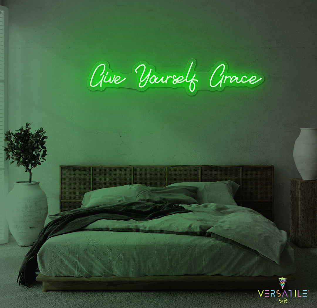 Give Yourself Grace Neon Sign