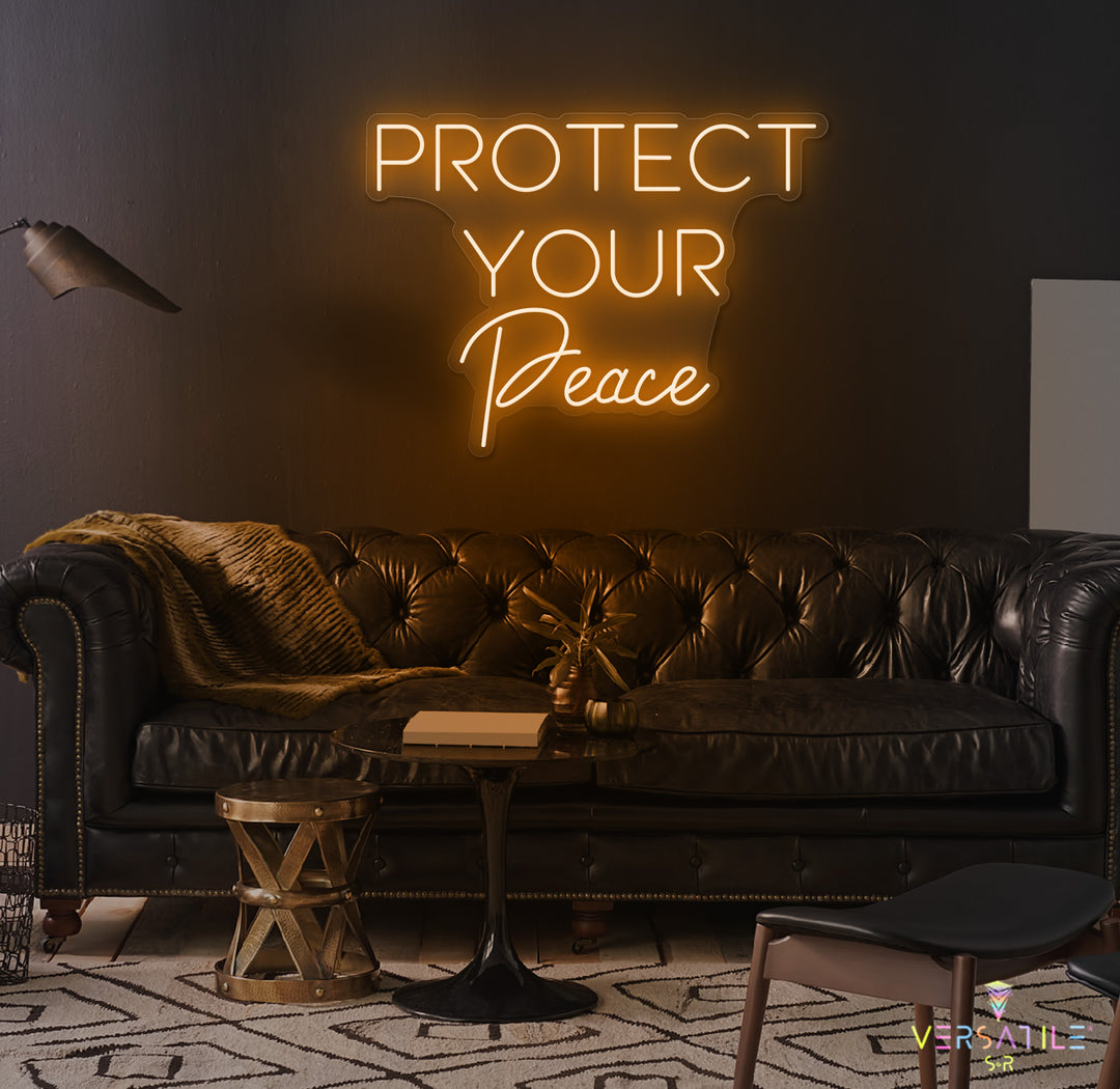 Protect Your Peace Neon Sign