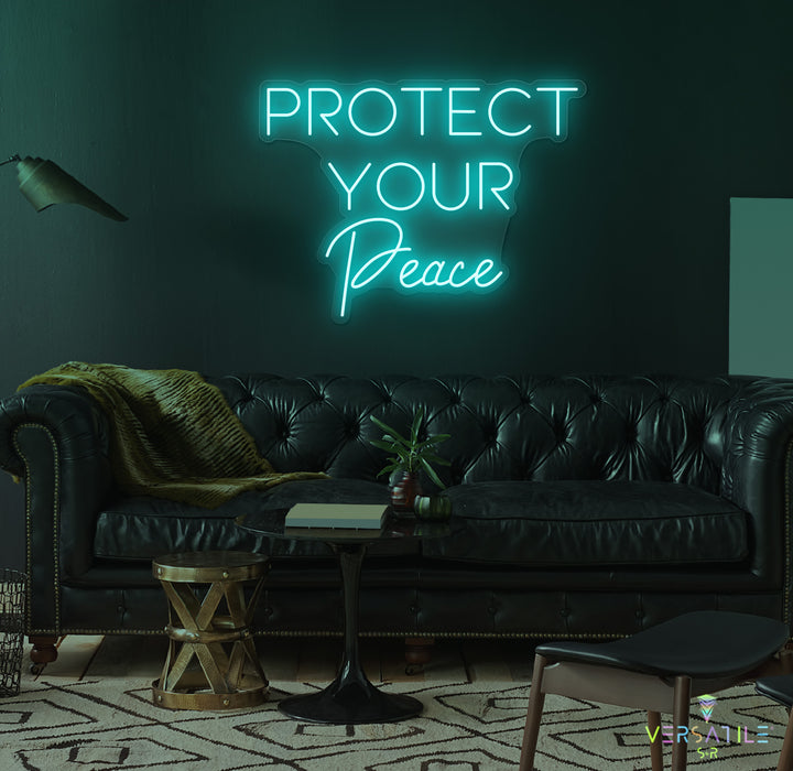 Protect Your Peace Neon Sign