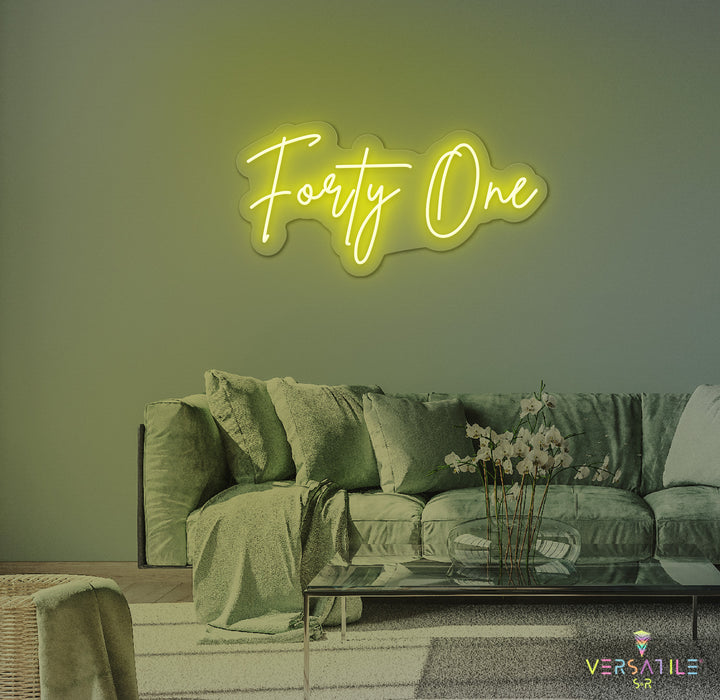 Forty One Birthday Neon Sign
