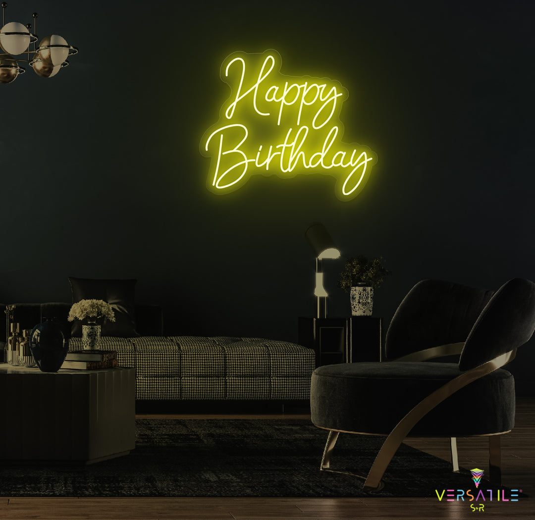 Happy Birthday Neon Sign