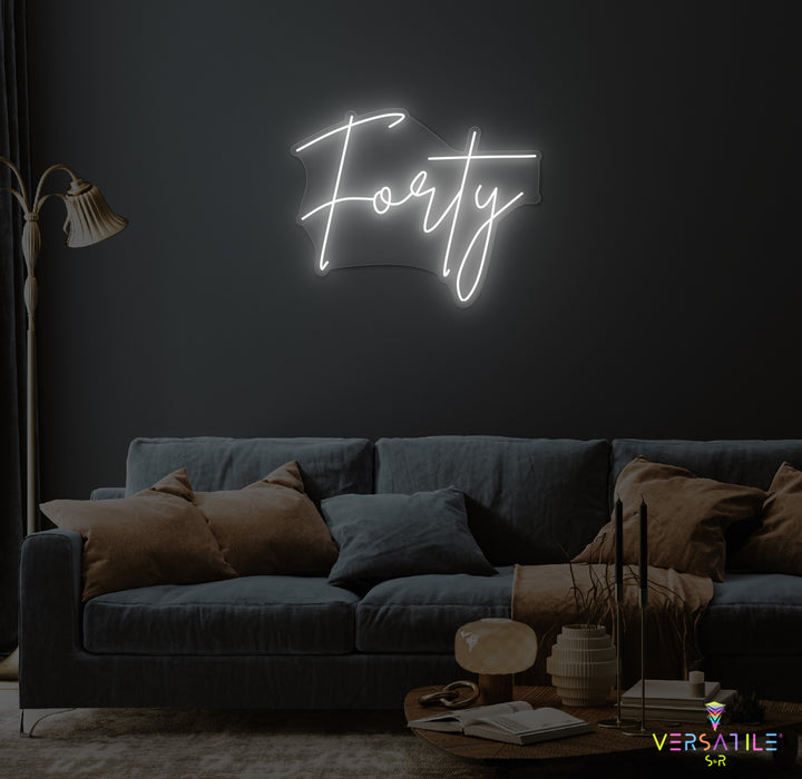 Forty Birthday Neon Sign