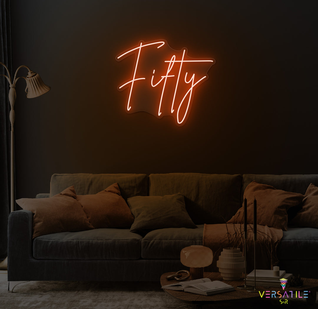 Fifty Birthday Neon Sign