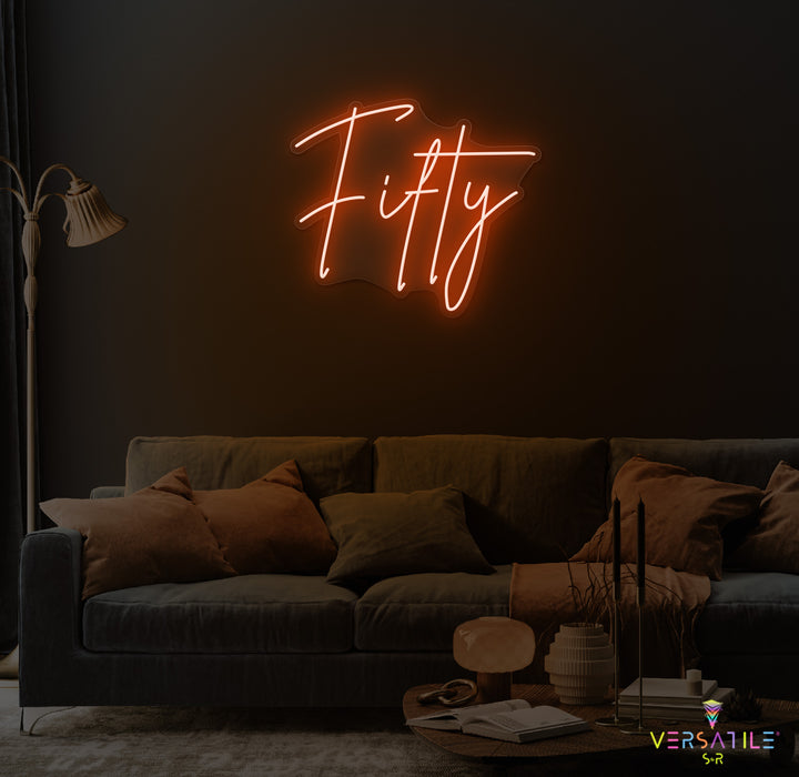 Fifty Birthday Neon Sign