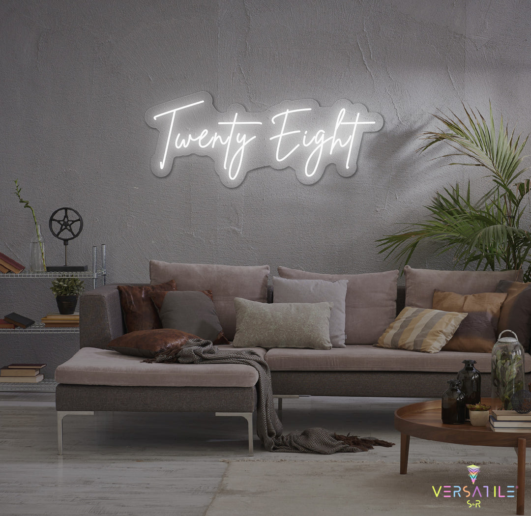 Twenty Eight Birthday Neon Sign