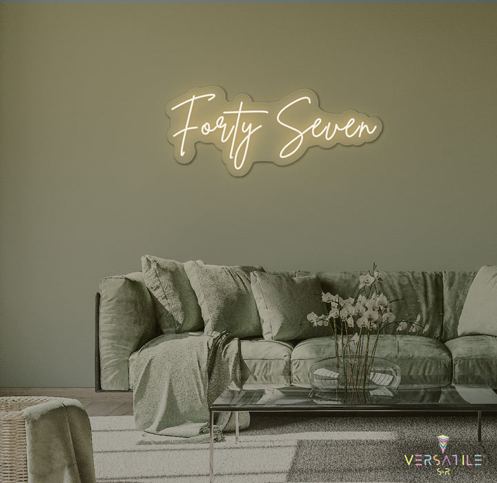 Forty Seven Birthday Neon Sign