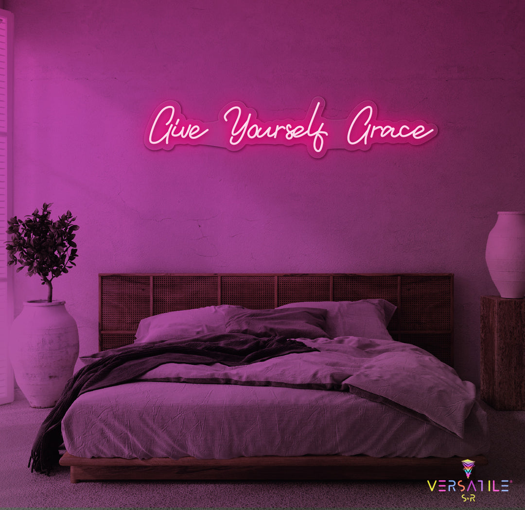 Give Yourself Grace Neon Sign