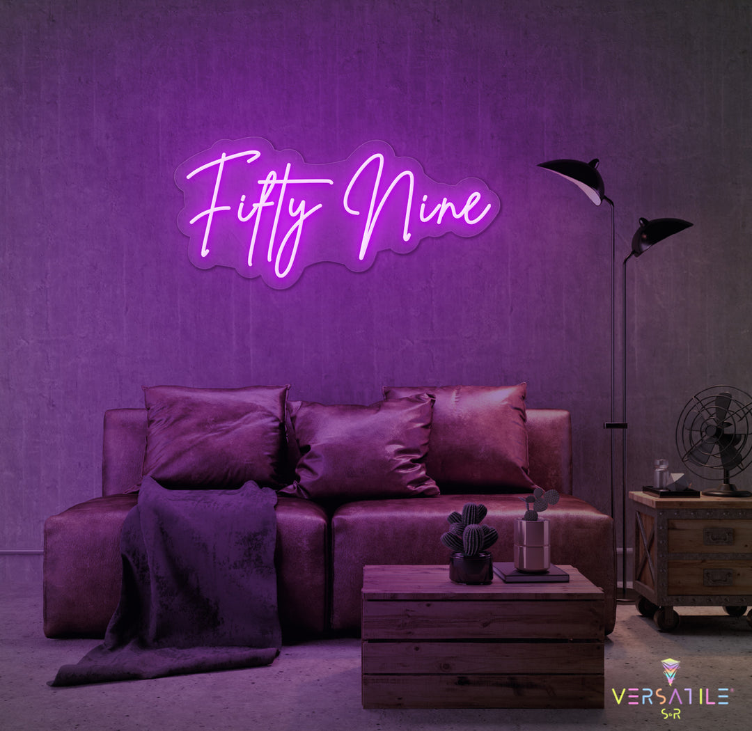 Fifty Nine Birthday Neon Sign